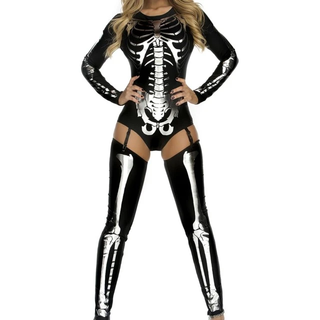 Sexig Skelett Bodysuit